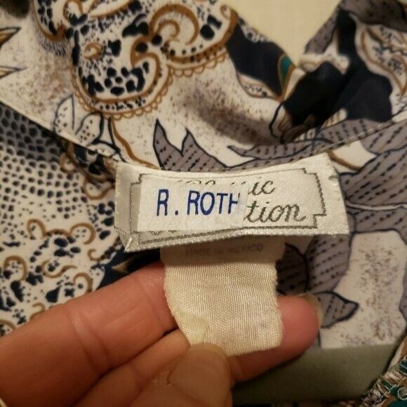 Classic Collection Womens Sz L? Multicolor  Floral Long Sleeve Button Down Blous - Picture 2 of 9